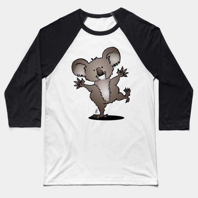 Dancing Koala - Australian Delight Baseball T-Shirt by Cardvibes